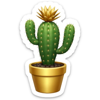 golf trophy cactus sticker