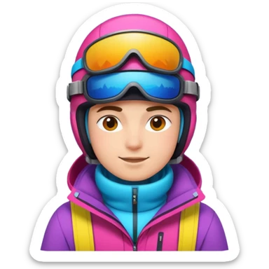 skies,colorful, Snow Gear,negative: character. sticker