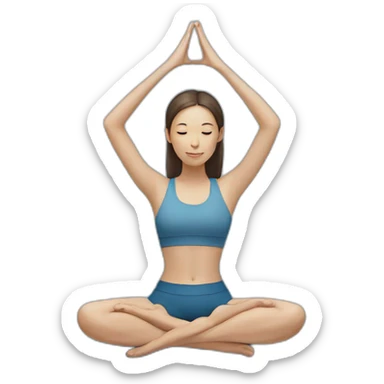 yoga mat blue colour sticker