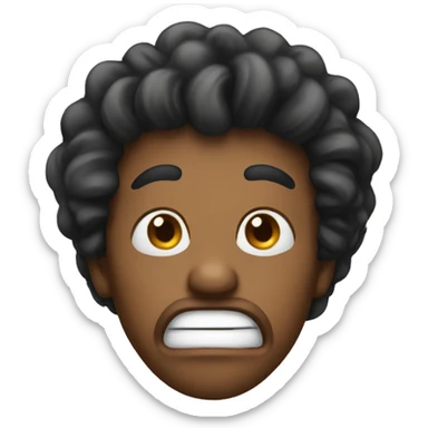 Emoji playing dumb sticker