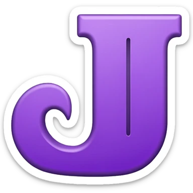 purple capital letter "I" alphabet sticker