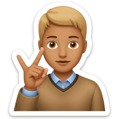 Persona sacando el dedo sticker