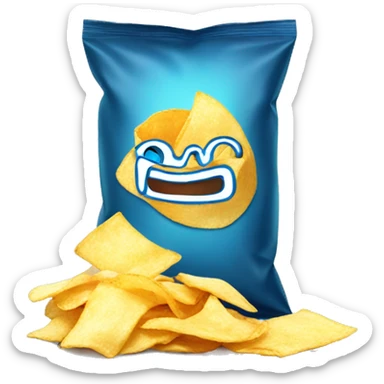 plain bag of chips sticker