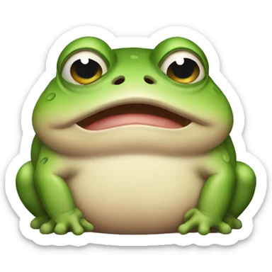 A crying chubby toad sticker