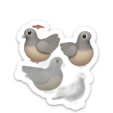 pigeon bread on head sticker