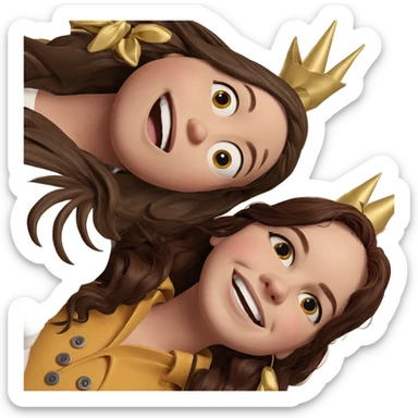 friends sharing a joyful moment sticker