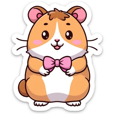 Shy hamster girl sticker