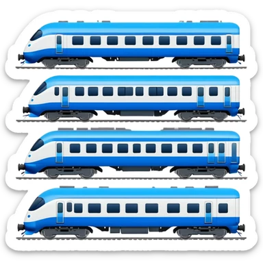 Qinghai-Tibet Railway train, simplified cute emoji style, cartoon modern Chinese train, bold colors sticker