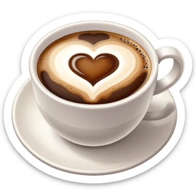 café avec un cœur sticker