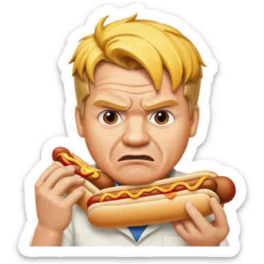 Godon ramsay eats hotdog sticker