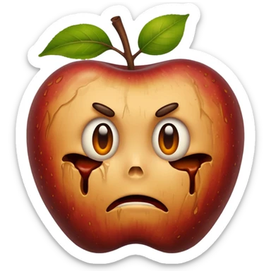 Rotten apple emoji sticker