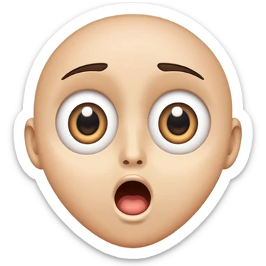 Surprised face with wide eyes and open mouth sticker