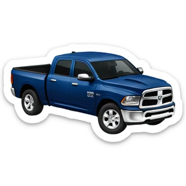 Dark blue Ram truck sticker