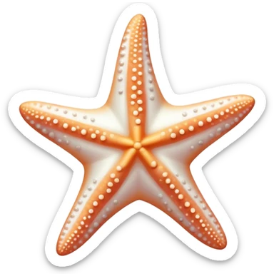 White starfish  sticker