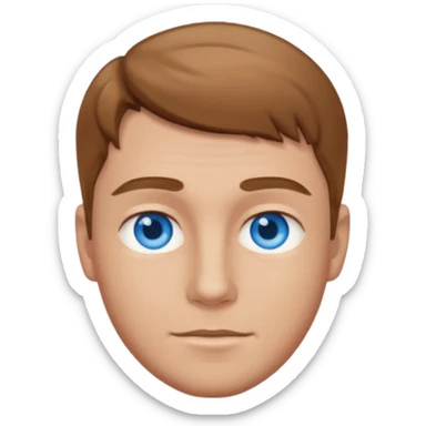 ADHD blue eyes adult male light brown hair sticker