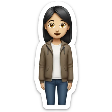 Asian girl with british boy sticker