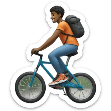 young-man,on-a-bike,nike-wear sticker