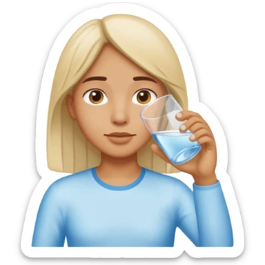 persona bebiendo agua sticker