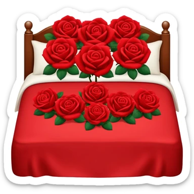 Roses on bed sticker