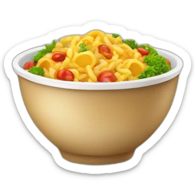 halal food in bowl sticker