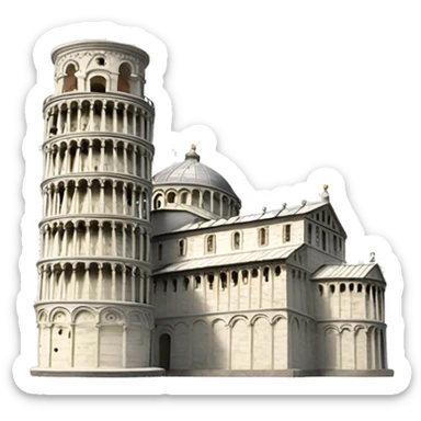 Super small Leaning tower of pisa  sticker