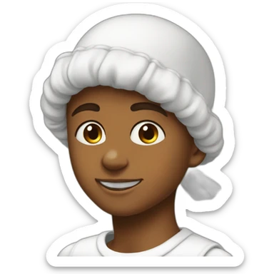 Tismey boy yet a satin bonnet sticker