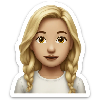 realistic solo portrait of girl sticker