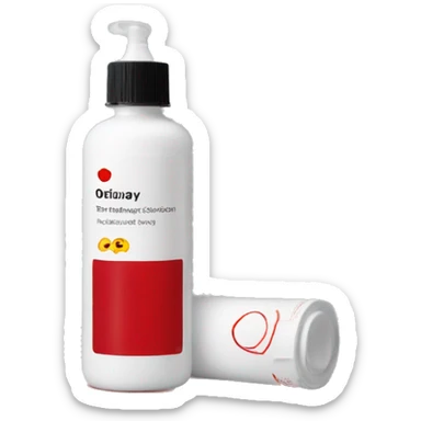 the ordinary peeling solution bottle with label and a red liquid inside sticker