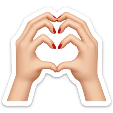 руки показывают сердечко sticker
