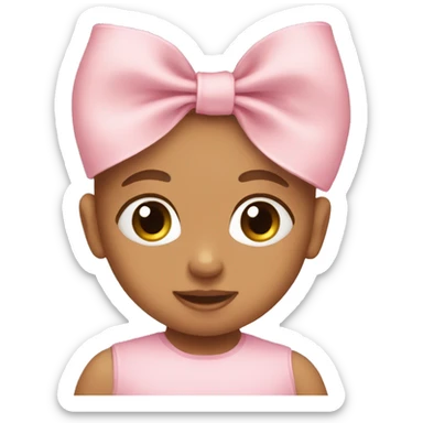 Baby pink bow  sticker