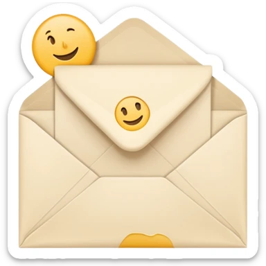 letter in an envelope sticker