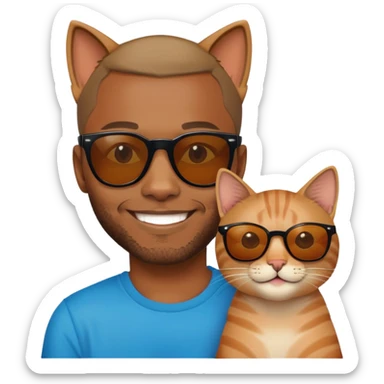 a cat and frank ocean vibing sticker