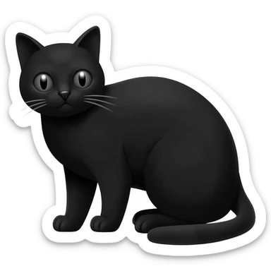 cat black sticker