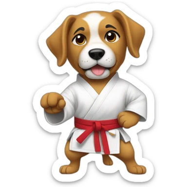 Perro Karateka sticker
