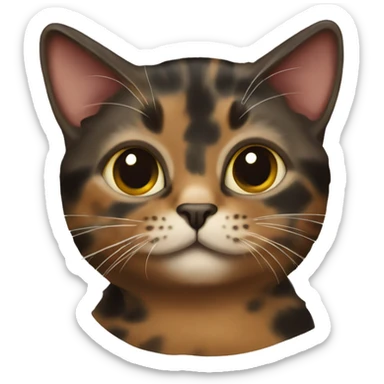Tortishell cat sticker
