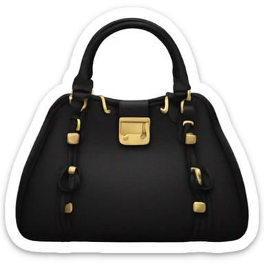 Black handbag sticker