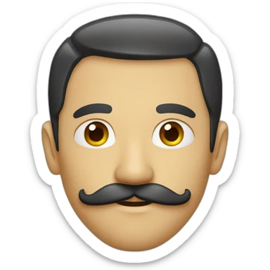 Homme avec une moustache carré sticker