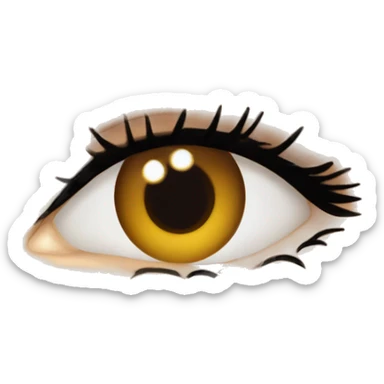 Girl hazel eyes long eyelash brown hair big lips sticker