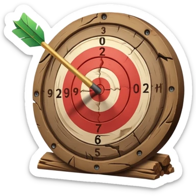 target with arrow sticker