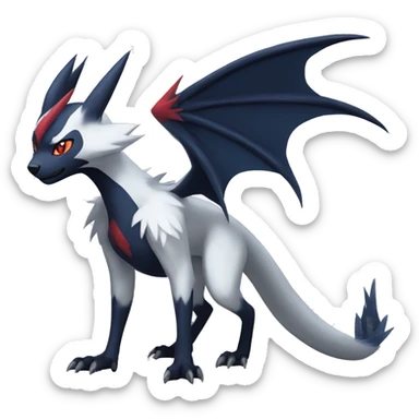 Cool Edgy Nargacuga-Absol-Zangoose-Sneasel-Quilava with a collar on, full body sticker