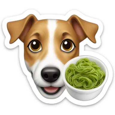 jackrussel-eat-pasta-with-pesto sticker