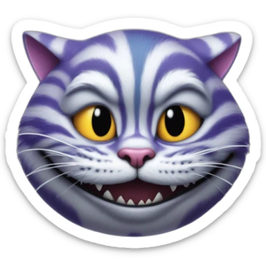 cheshire cat from american mc gee's alice sticker