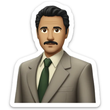 Season 3 Javier Peña from Narcos in a suit sticker