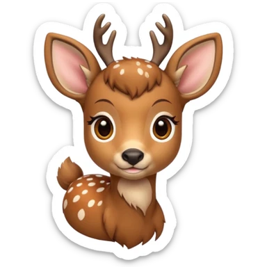 Fawn deer sticker