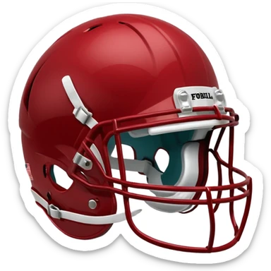 college football player helmets dark red  sticker