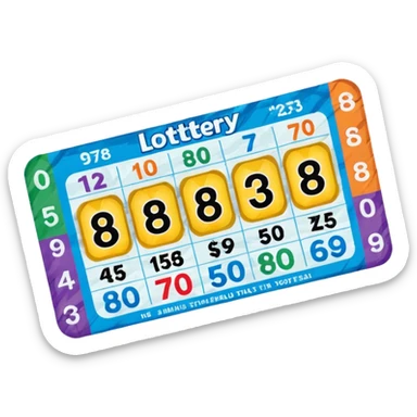 Lottery scratch ticket sticker
