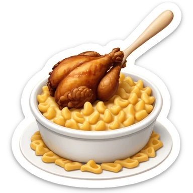 drumstick chicken with mac and cheese on the side sticker