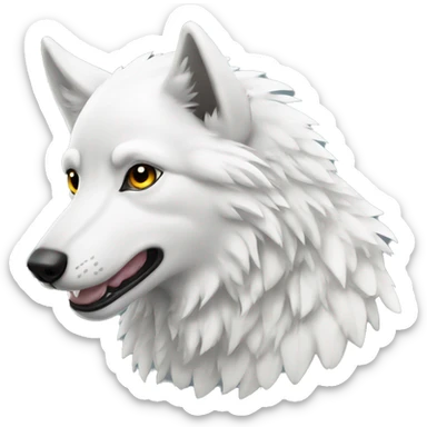 White winged wolf sticker
