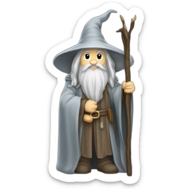 Gandalf with staff full body sticker