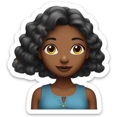 beautiful girl with the words good night in front of her body sticker